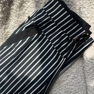 FOREVER 21 stripped Long Flare Bottom Pants